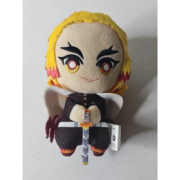 Demon Slayer: Kimetsu No Yaiba Rengoku Kyojuro Plush Tomokui 5-Shaped - Picture 1 of 16